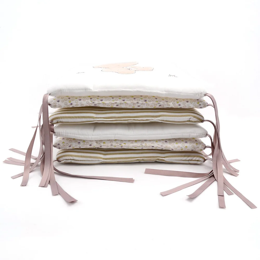 6Pcs/Lot Baby Bed Protector Crib Bumper Pads Baby Bed Bumper in the Crib Cot Bumper Safety Cotton Blend Baby Bedding Set Rail