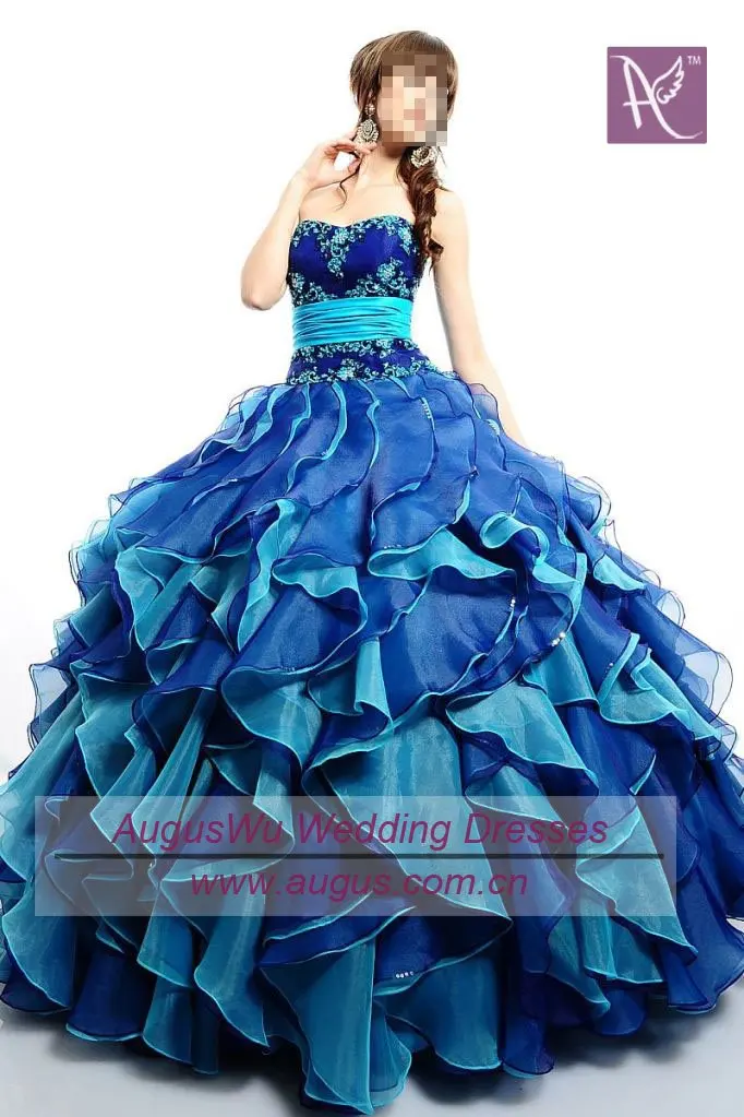 royal blue and turquoise dresses