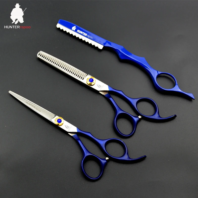 

20% OFF free shipping 5.5" 6" Hot Sale Right Handed Hair Stylist Cutting Thinning Scissors Set HT9119 Razor Knife Barber Shears
