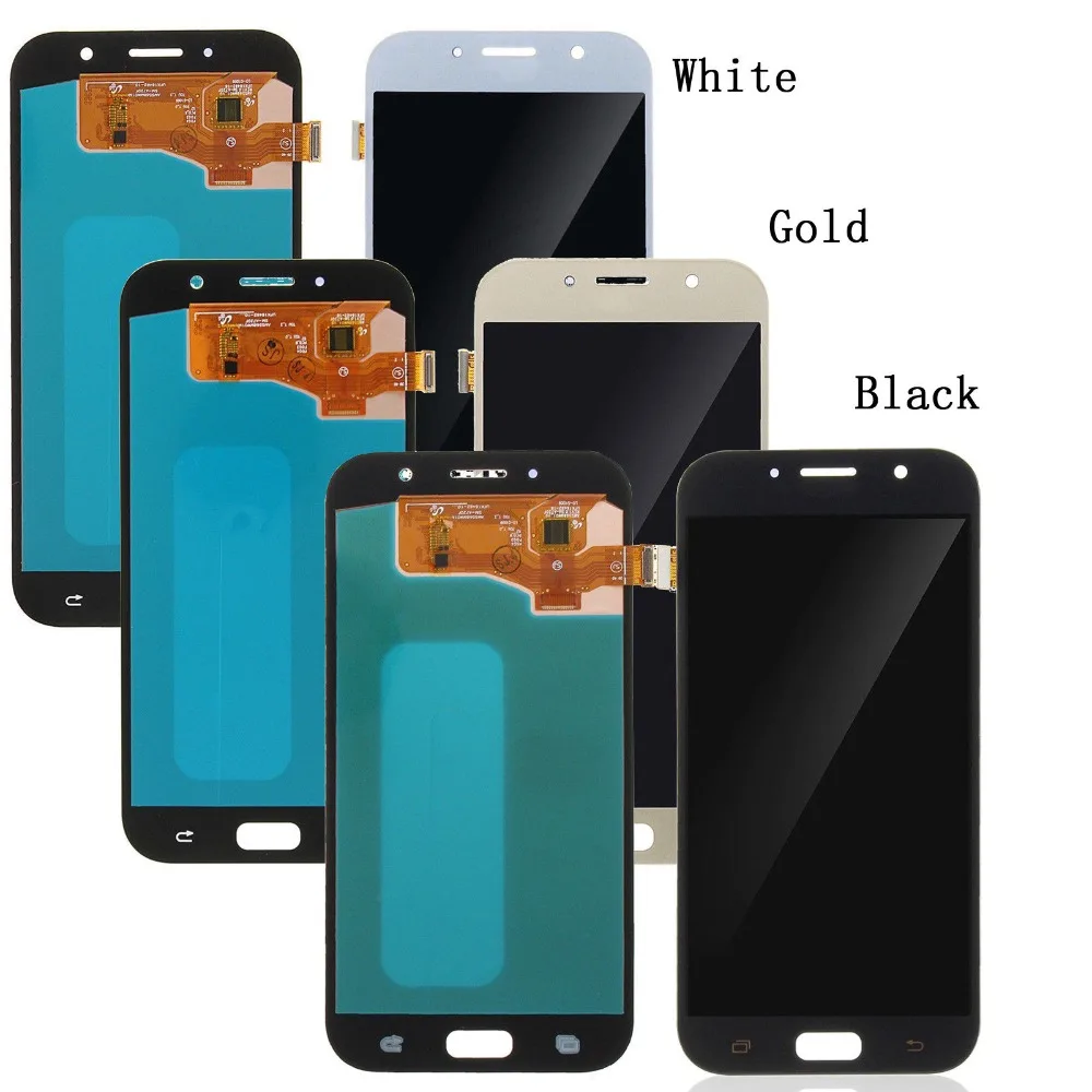 

Sinbeda Super AMOLED LCD Screen For Samsung Galaxy A7 2017 LCD Touch Screen Digitizer Assembly Replacement For A720 LCD Display