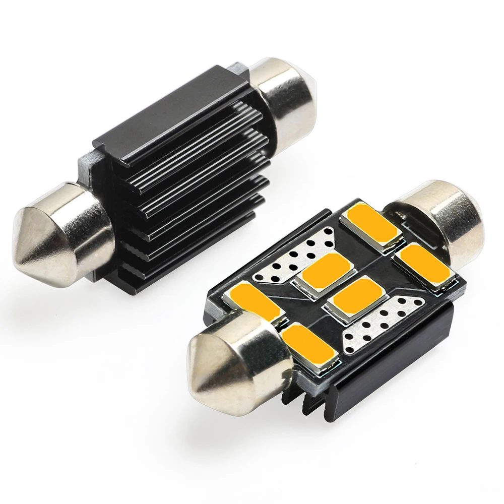 Светодиодные лампы keyecu Festoon 31 41 мм очень яркие теплый белый свет 6SMD 5730 DE3175 DE3022 12