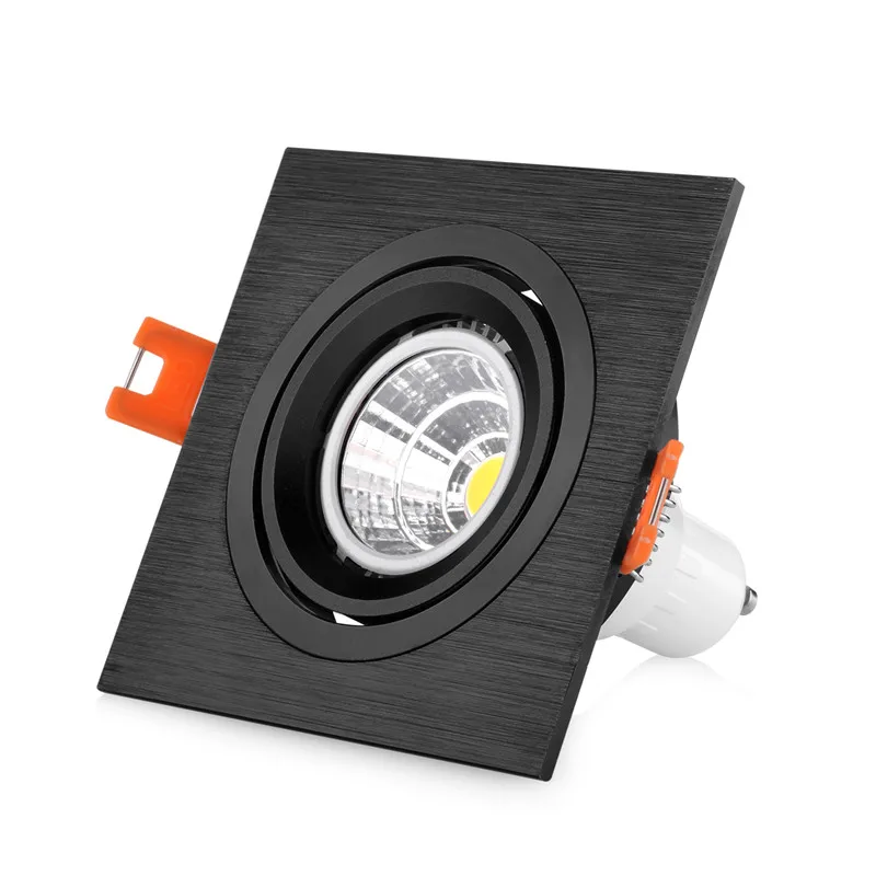 

Aluminum Round Adjustable 90mm Diameter GU10 / MR16 Spot Light Housing LED Recessed Downlight Frame Ceiling Fixture For Bedroom