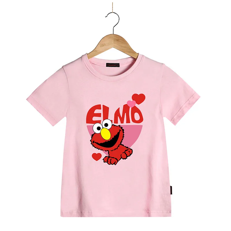 

Sesame Street Children's T Shirt Cotton Short Sleeve O Neck ELMO T-shirts for Boys Girls Summer 2017 New Tops Tees Kids Clothing