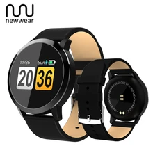 Newwear Q8 Сенсорный экран Smartwatch сердечного ритма Смарт часы Для мужчин Для женщин IP67 Водонепроницаемый Спорт Фитнес Носимых устройств электроники