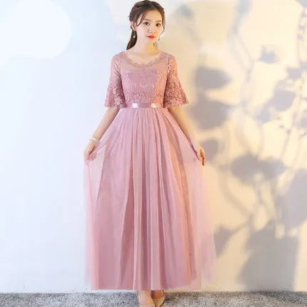 

Wholesale Cheap Long Bridesmaid Dress Half Sleeve Bridesmaid Dresses S850 Size 2 to Size 16