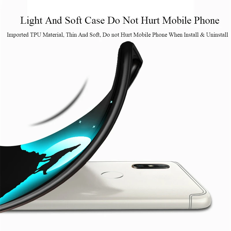 Luminous Soft Back Cover Case Silicon Cover for Xiaomi 6X Redmi S2 Mi 8 Mi 8SE (6)