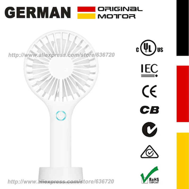 

Mini Handheld Fan, Personal Portable Desk Desktop Table Cooling Fan with USB Rechargeable Battery Electric Fan