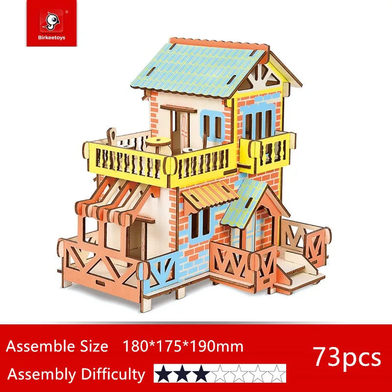 

Diy Kids Toy Of 3D Wooden Puzzle For Children And Adult Assembly Model House Montessori Educationaly Toy As Hobby Gift
