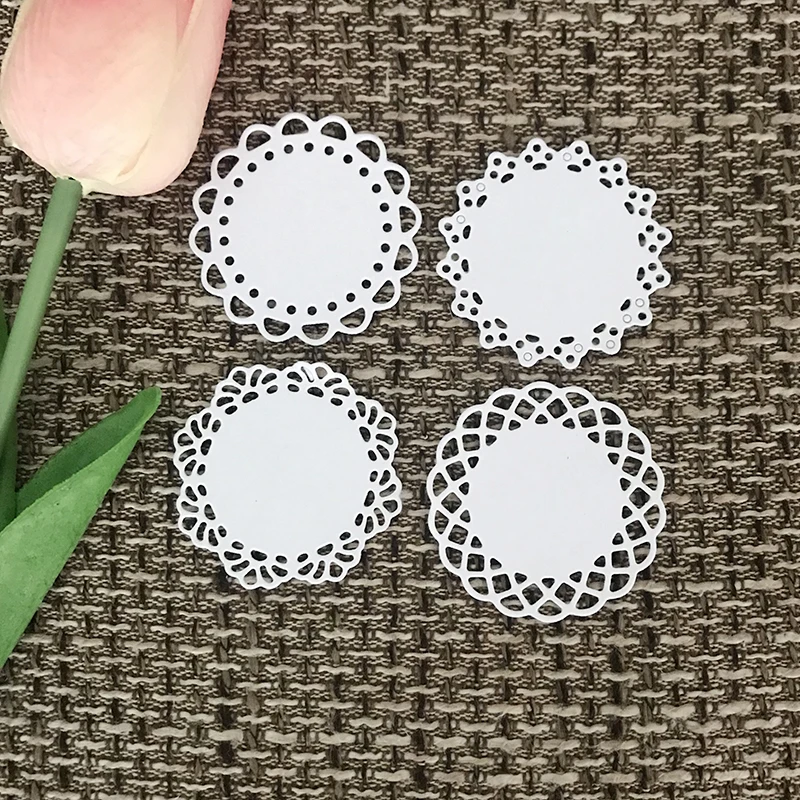 

New 4Pcs Flowers Metal Cutting Dies for Scrapbooking DIY Album Embossing Folder Paper Cards Maker Template Stencils Crafts Dies
