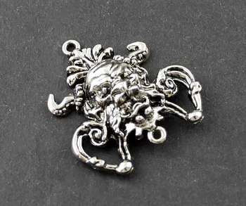 

5pcs Big Skull Charm for bag wallet leathercraft accessories. #0034