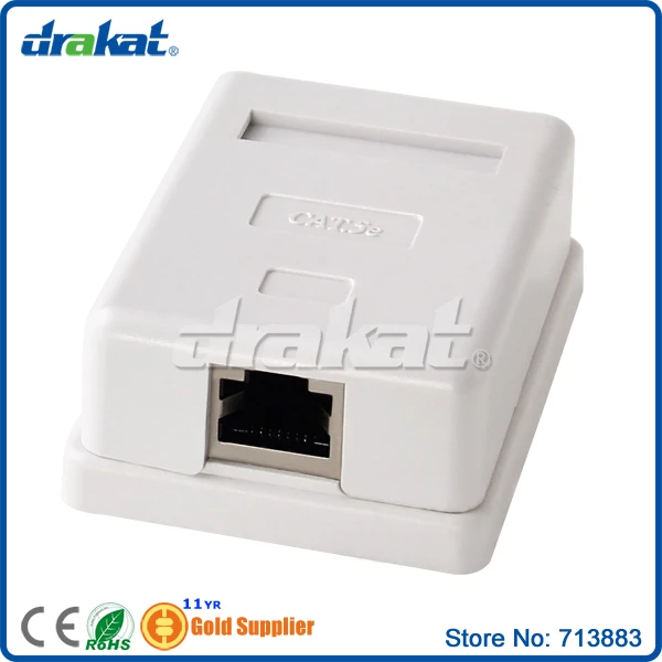 FTP Cat5e RJ45 коробка для крепления на поверхность |