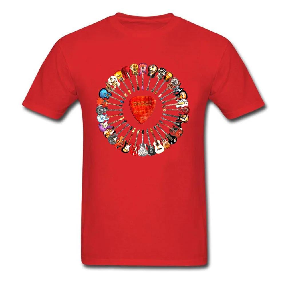 Geek T-Shirt 2018 Round Neck GuitarCircle Pure Cotton Young T Shirt Print Short Sleeve T Shirt Drop Shipping GuitarCircle red