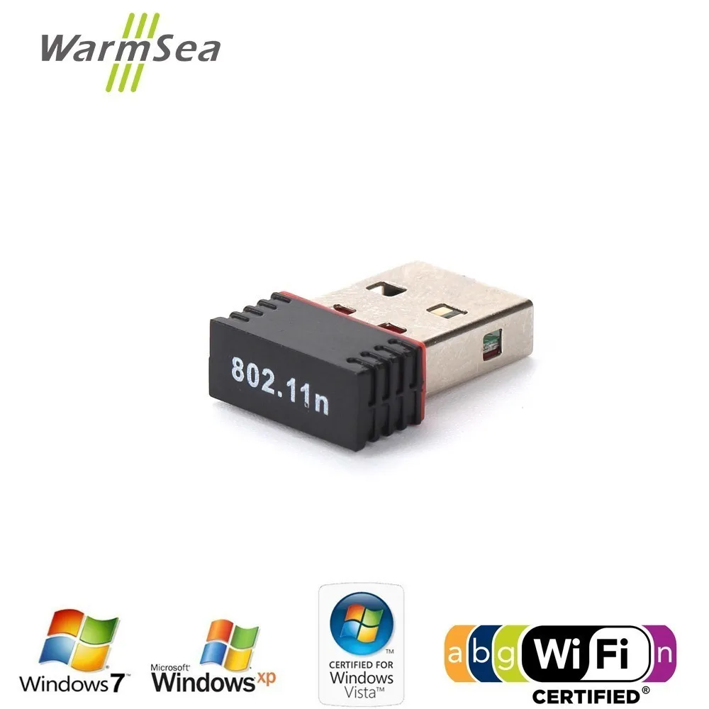 Мини USB 2,0 WiFi ключ Raspberry Pi 3 Model B беспроводной адаптер 802.11n 150 Мбит/с USB WiFi адаптер для Raspberry Pi 3B+/2 - Цвет: Черный