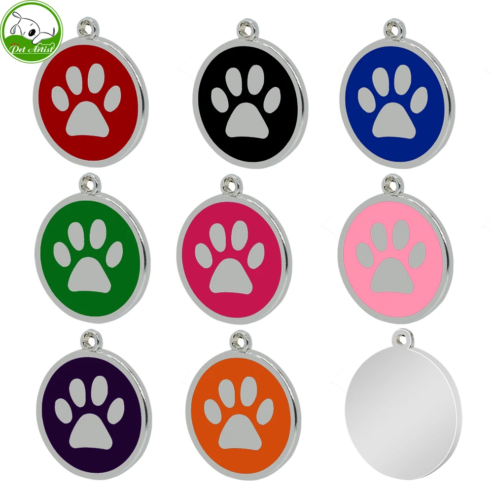 Buy 8pcs/lot Stainless Steel Enamel Custom Pet Dog Cat