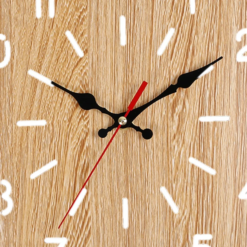 

Vintage Rustic Wooden Wall Clock Antique Shabby Retro Home Kitchen Room Decor creative designed 5.1