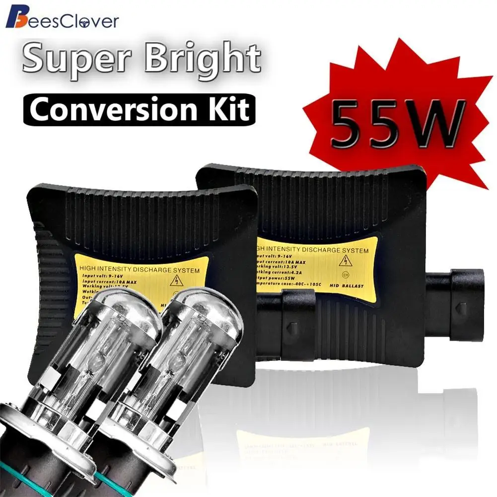 

BEESCLOVER 12V 55W H4-3 BI-XENON HI/LOW HID Xenon Replacement Headlights Set 4300K/5000K/6000K/8000K/10000K/12000K Daylight