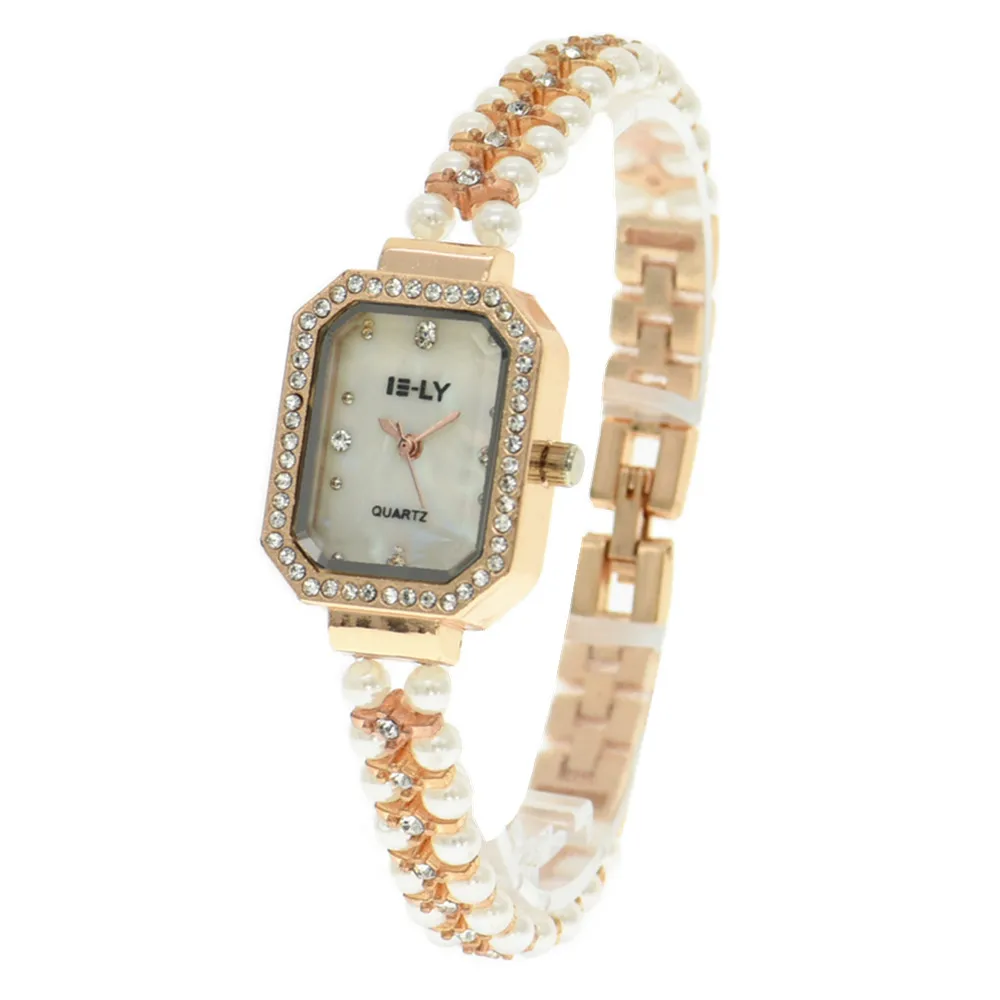 

wholesale E-ly lady bangle watch hot Sale women beads rhinestone quartz watches fashion bracelet & bangle lady dress wristwatch