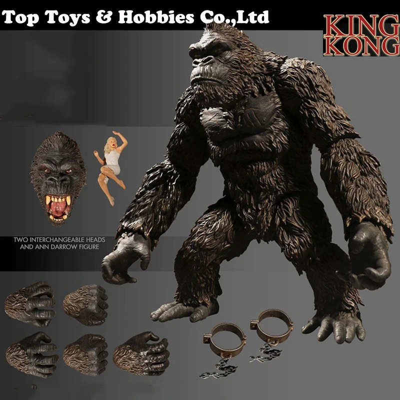18cm High cartoon Anime figure Kong Skull Island KINGKONG Figure Collection Figure Model Display Toy Collection Gift 