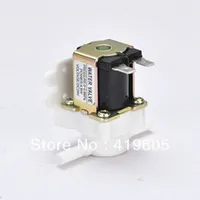 Бесплатная доставка Новый Пластиковый электромагнитный клапан, 12VDC электромагнитный клапан, для воды, воздуха, быстрого подключения - изображение