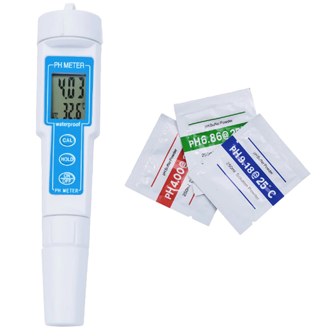 

Waterproof PH Pen Digital PH Meter Tester for Aquarium Protable Water Blue Round Pen Type PH Meters Portable Acidity hot