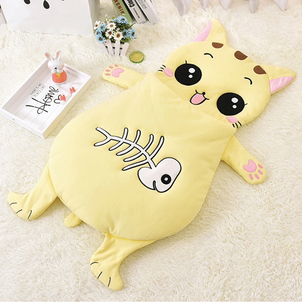

Baby Sleeping Bag Cartoon Cat Design Sleepsacks Spring Blanket Envelope Baby Carriage Outer Footmuff Envelopes For Newborns