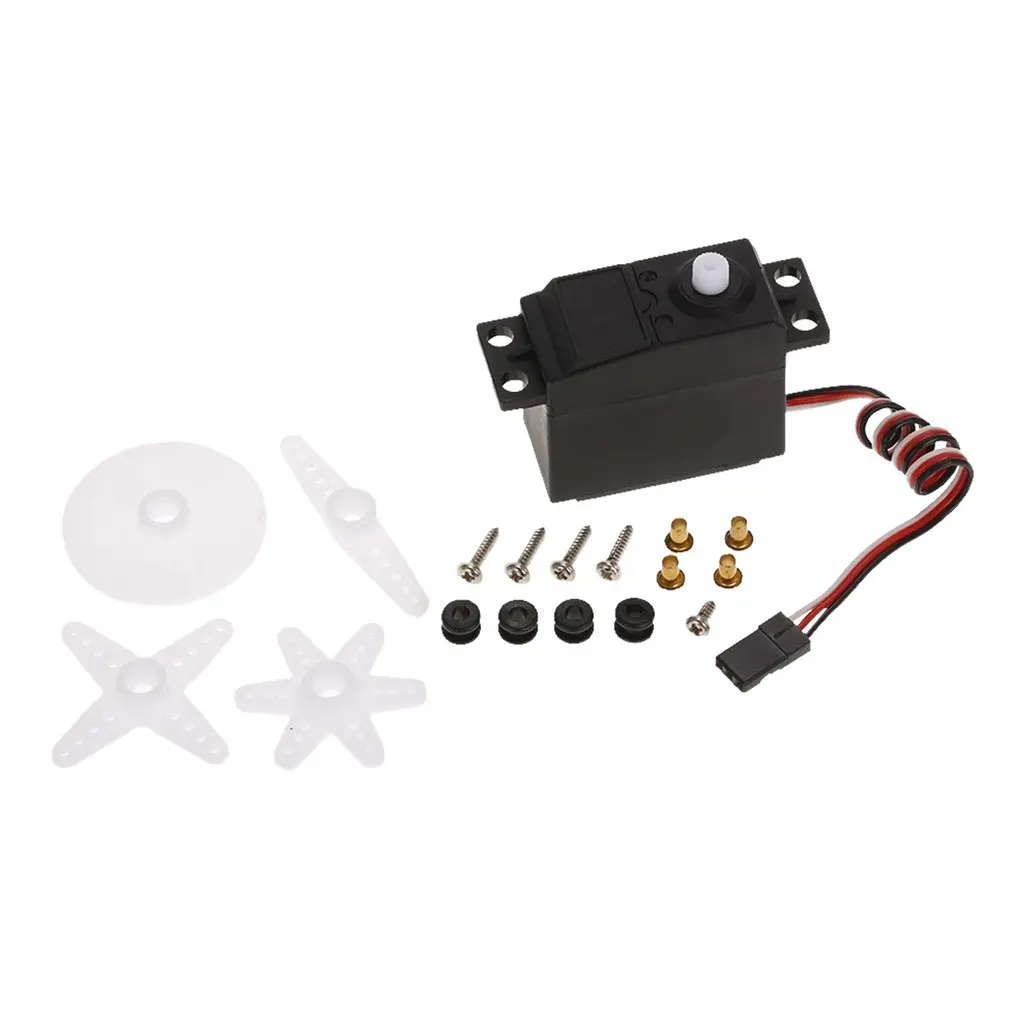 

Analog Plastic Gear Servo 4.8-6.0V sec/60 3.5kg Large Torque for 1/10 1/12 RC Car HSP Huanqi ZD Racing Crawler