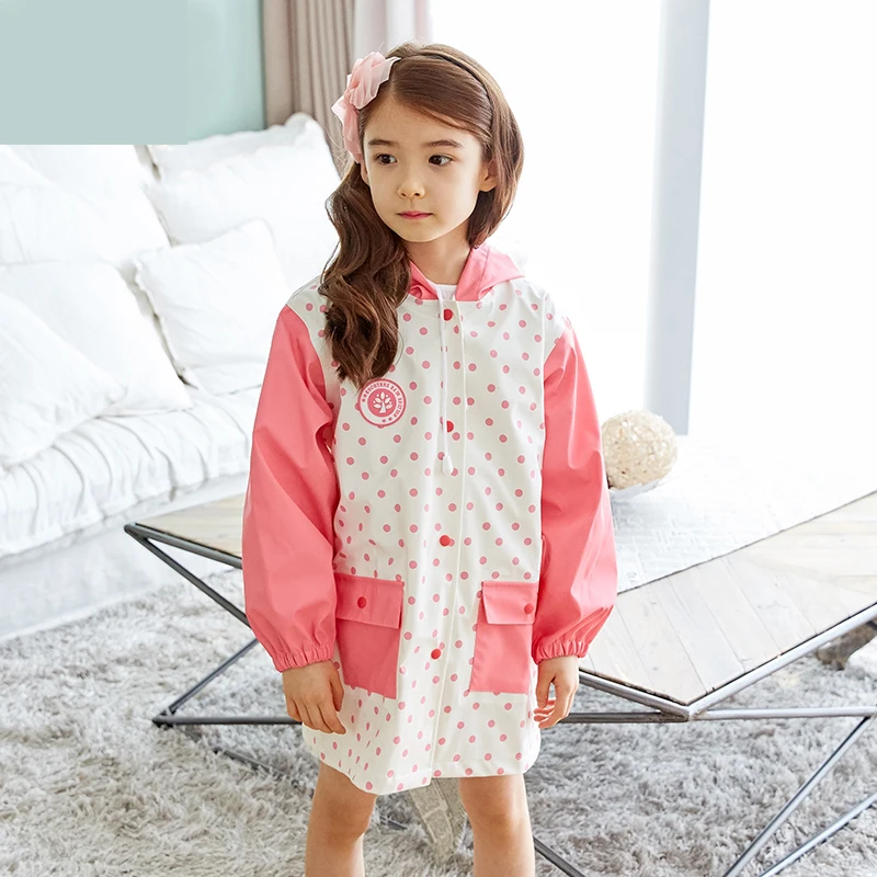 Waterproof Raincoat Poncho Girl Kids Rain Coat Boy Pluie Cape Raindonnee Cloaks For Women Raincoat For Children QQG200