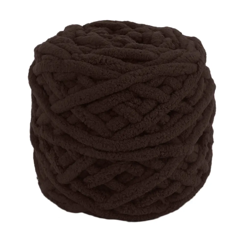 

5 PCS Coffee Color DIY Scarf Sweater Towel Thick Knitting Yarn 95g 7mm Diameter