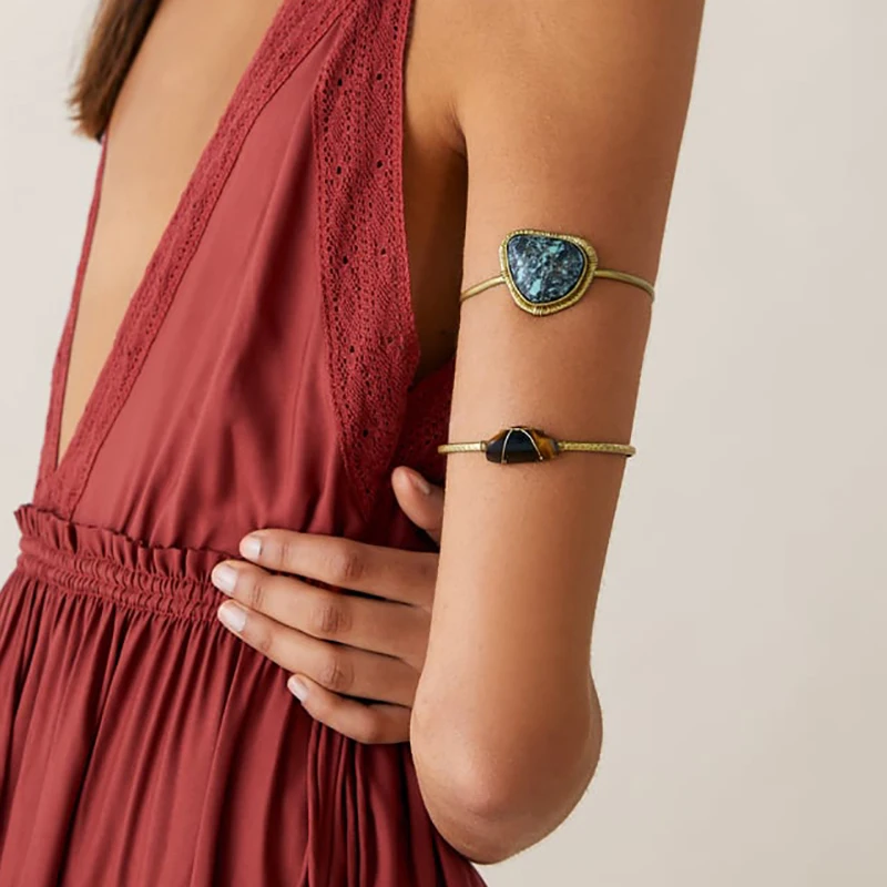 Лучшие женские винтажные браслеты с камнем ZA, браслеты с подвесками для женщин, уникальный дизайн, богемные разноцветные женские свадебные браслеты, ювелирные изделия