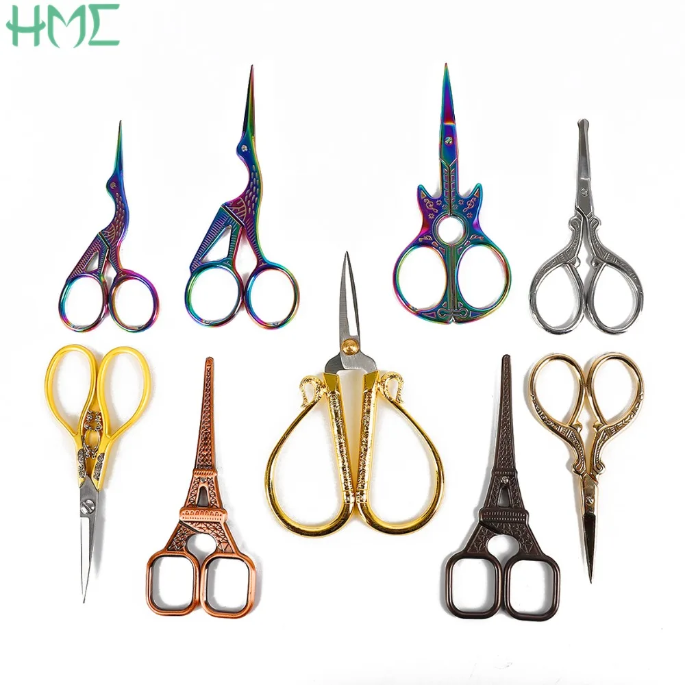 

Durable Stainless Steel Vintage Nail Art Stork Crane Bird Scissors Cutters Styling Classic Embroidery Scissors DIY Jewelry Tools