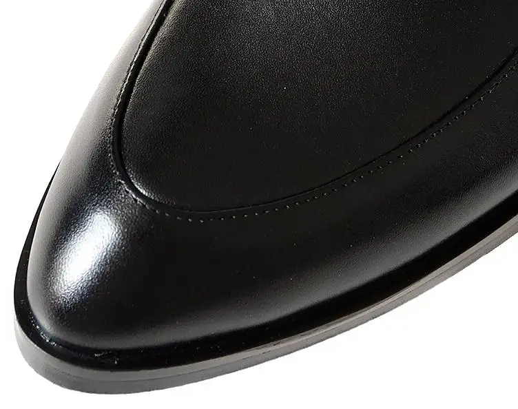 Carrera Dedo Negro De Genuino Pie Vestir Blanco Black Lazo Nuevos Moda white Negocios Traje Los Hombres Del Boda Trabajo Cuero Puntiagudo Zapatos qTw0xz