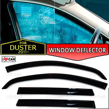 

Window deflectors for Renault Duster 2011- car window deflector wind guard vent sun rain visor cover car styling