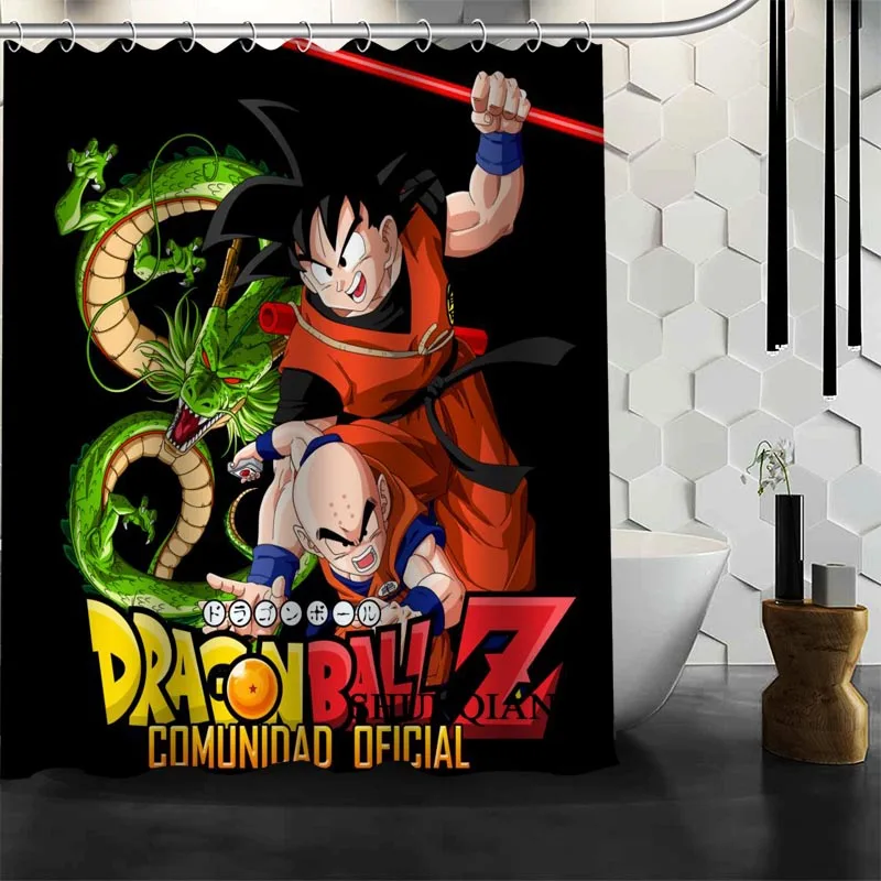 Аниме Dragon Ball Z Душ шторы s полиэстер ванная комната водостойкие для ванной размеры 150X180cm165X200cm180X200cm - Цвет: 6