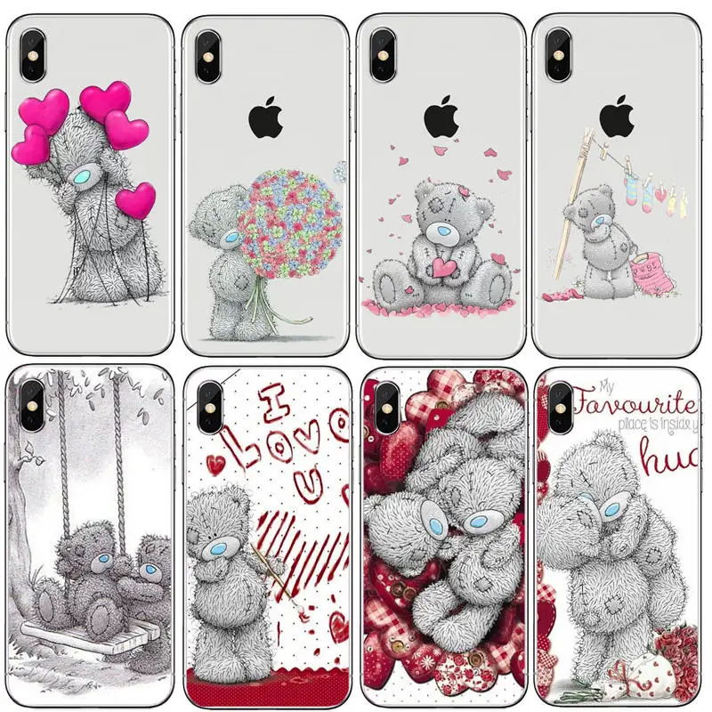 

Tatty Teddy Me To You Bear TPU Phone Case Cover For iPhone X 8 7 6 6S Plus 5S 5C SE Cover Clear silicone Case XS Max