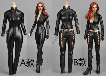 

ZYTOYS ZY15-2 ZY15-3 1/6 sexy women black Siamese leather for Phicen jodoll verycool figurine