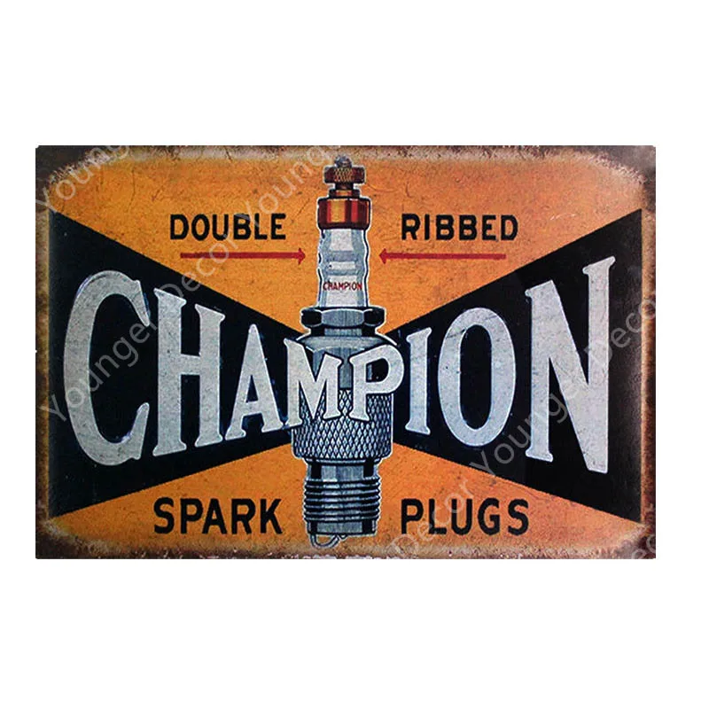 Outboard Motors Tin Poster Vintage Wall Decor STP Tiger GULF Metal Tin Signs Pub Bar Garage Decorative Iron Plates - Цвет: YD2621E