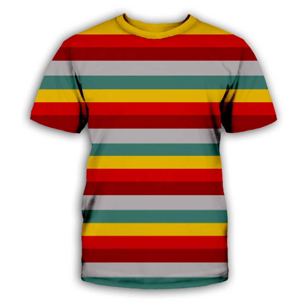 

Colorful newest printing men women T-shirt funny T-shirt color graphics O-neck pullover unisex 3D Tee CL002