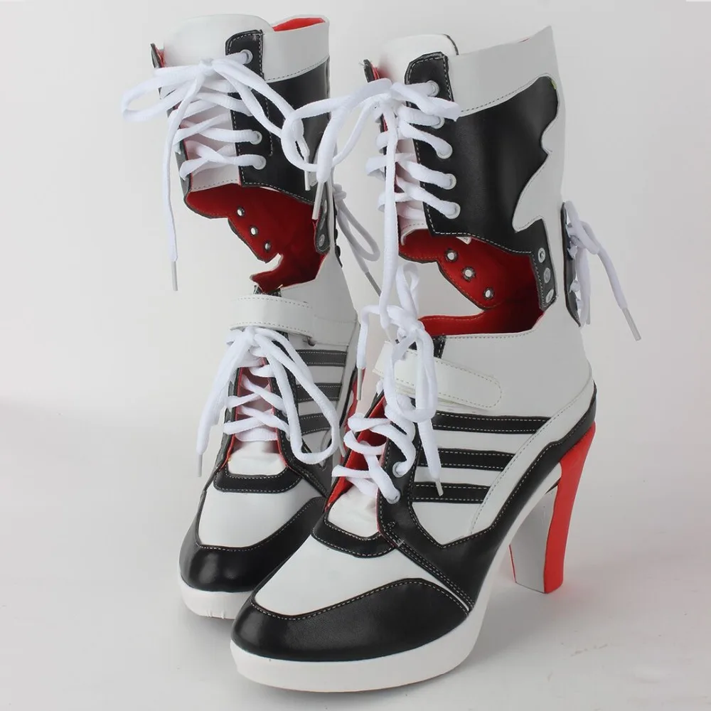 Mcoser 2016 NUEVAS botas de Comando Suicida payaso harley quinn de custome de accesorios de anime apoyos zapatos de las mujeres|harley quinn boots|boots harley quinncustom clown shoes - AliExpress