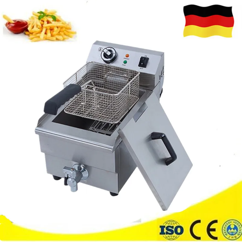 10L Commercial Countertop Deep Fat Fryer Potato Chips Fryer Chicken