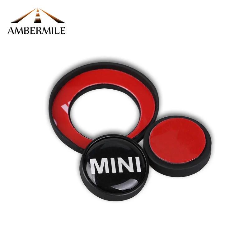 Наклейки на кнопку запуска двигателя автомобиля AMBERMILE черные наклейки для Mini Cooper