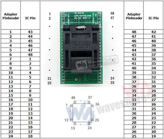 Qfp48 para Dip48 Adaptador para Qfp48 Programador Adaptador Yamaichi Tqfp48 Fqfp48 Pqfp48 Pacote 0.5mm Passo ic - - Imagem 4