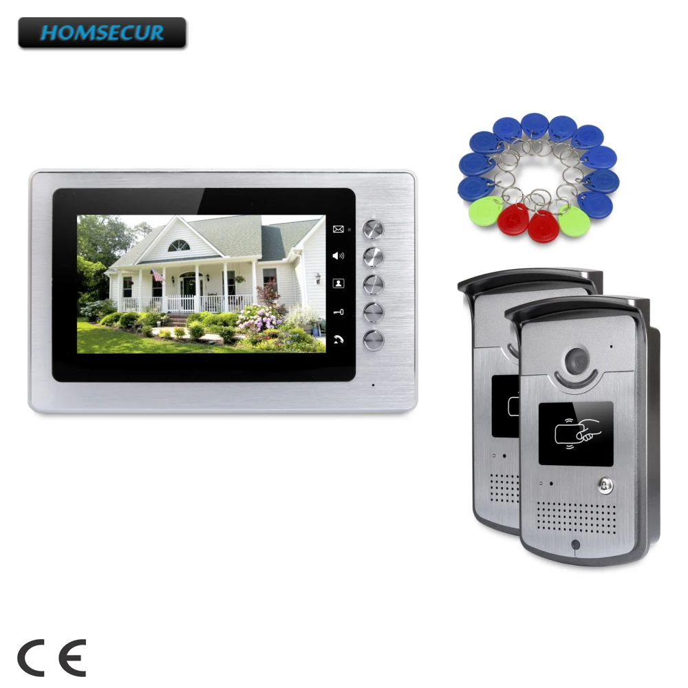 

HOMSECUR 7inch Wired Video Door Entry Security Intercom with Mute Mode for Home Security : XC001+XM705