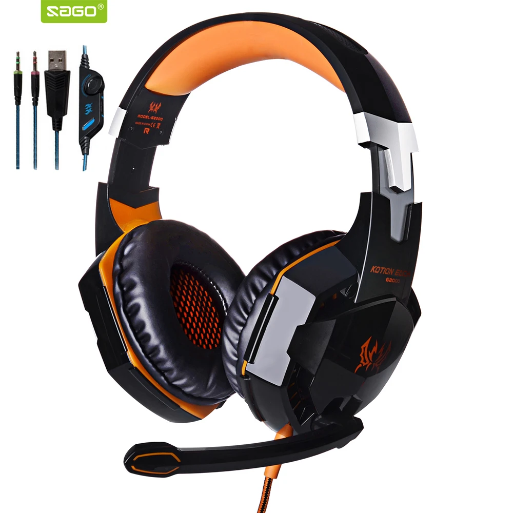 Original KOTION EACH G2000 Gaming Headset Earphone Headband Stereo Headphones with Mic LED Light deep bass for PC Gamer RU Stock Original KOTION EACH G2000 Gaming Headset Earphone Headband Stereo Headphones with Mic LED Light deep bass for PC Gamer RU Stock