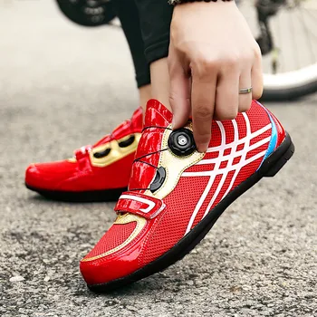 

Best selling men's cycling shoes outdoor fashion sports men's shoes breathable mesh shoes rotating elastic buckle men's shoes