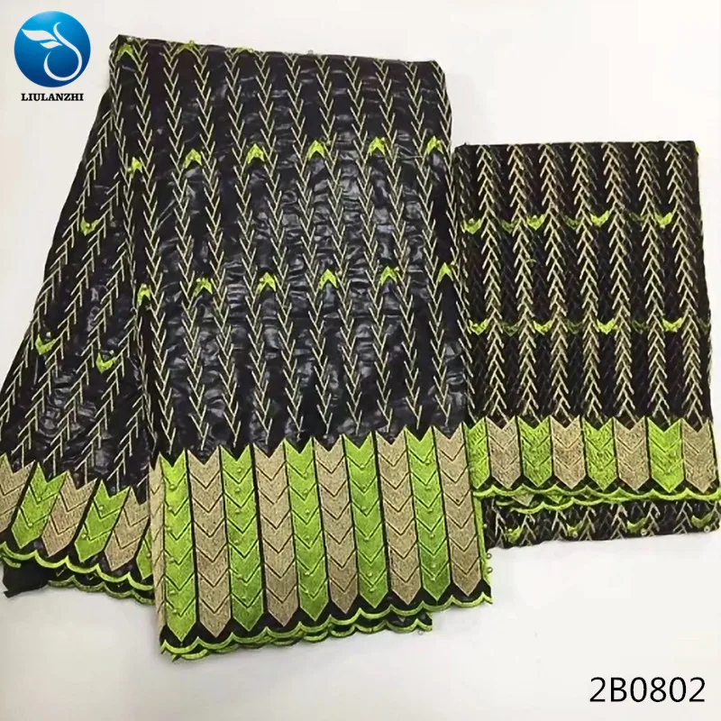 LIULANZHI из жаккардовой парчи bazin riche getzner riche Ткань хлопковая ткань tissu с бусинами Новое поступление 7 ярдов 2B08