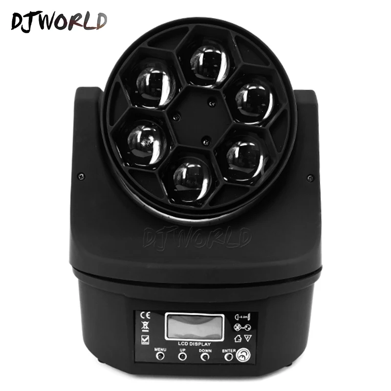 

2PCS LED Beam+Wash Six bees eyes 6x15W RGBW Stage Effect DMX512 Lighting Good For Party Christmas Decorations And DJ Disco