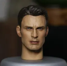 1/6 scale male figure doll accessory Captain America Civil War Chris Evans Rogers Head shape carved for 12″ action figure doll