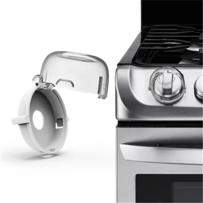 

2Pcs/Set Hot Oven Stove Knob Cover Child Safeguard Lock Kitchen Cooker Guard Shield Kitchen Switch Control Cookware Parts