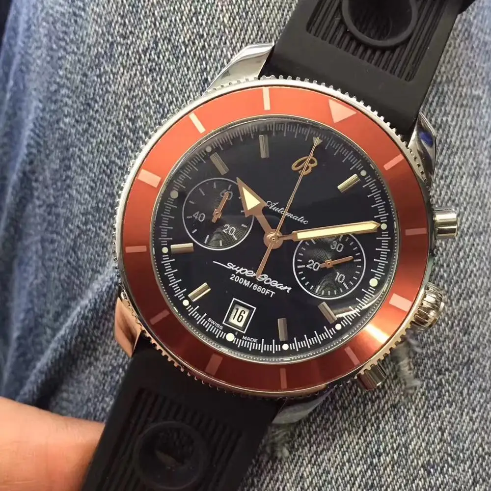 

wholesale Luxury 1884 Mens Watch Super Ocean Series chronograph Function Quartz Watch High Quality rubber strap watch