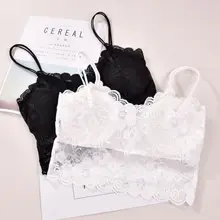 Сексуальный женский кружевной жилет без рукавов, Вязаный топ на бретелях, рубашка, бюстгальтер без косточек, укороченный топ